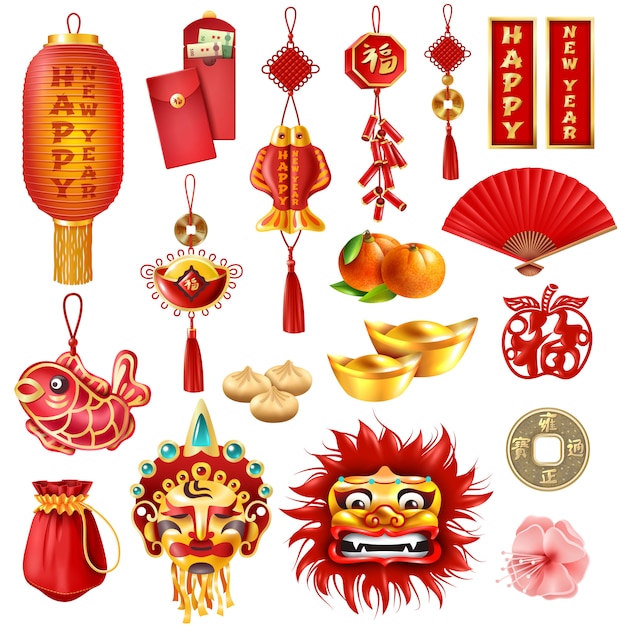 Free vector chinese new year set