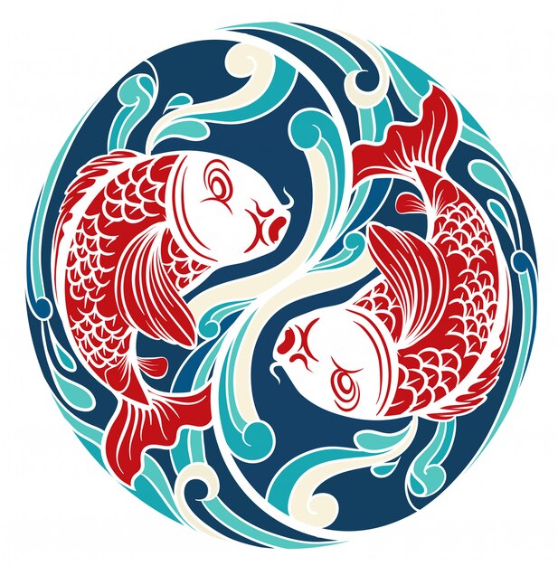 Chinese theme with fish