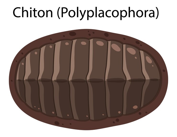 Free Vector chiton isolated rocky shore animal