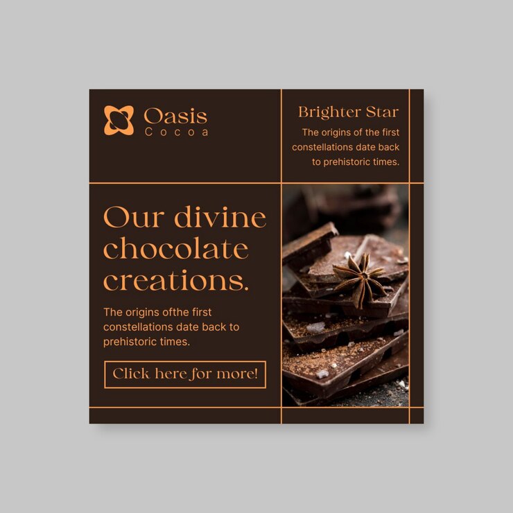 Free Vector chocolate  banner template design