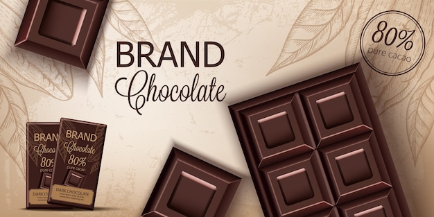チョコレート背景デザイン 無料のベクター チョコレート背景デザイン 無料のベクター