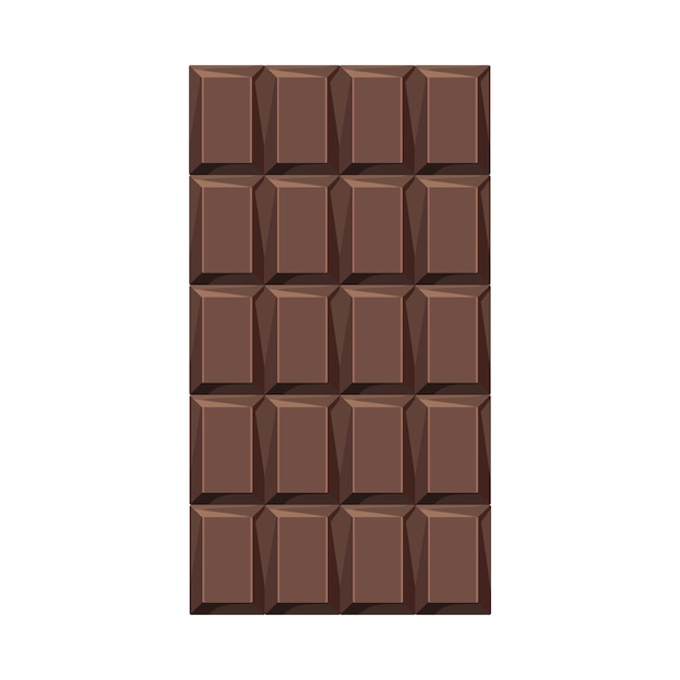 изолированный значок шоколадной плитки