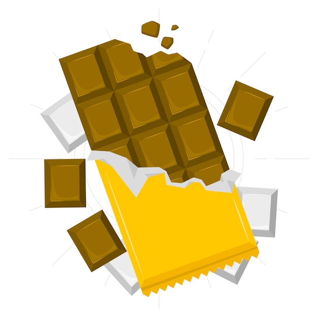 Chocolate bar concept illustration