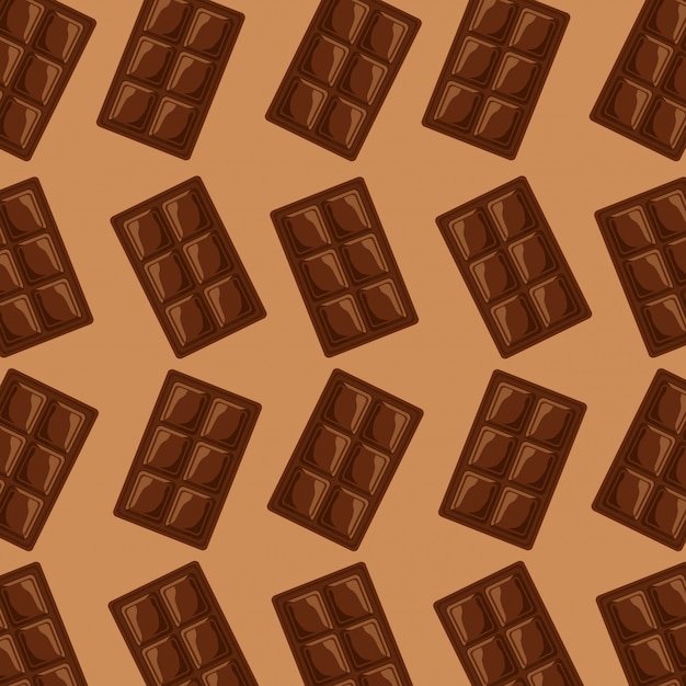 チョコレートバーの正方形の甘いパターン
