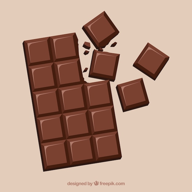 Free vector chocolate bars and pieces collection with different shapes and flavors