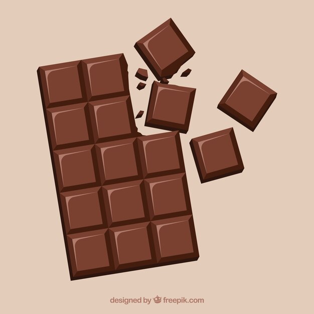 Chocolate bars and pieces collection with different shapes and flavors
