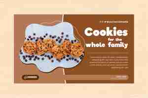 Free vector chocolate cookies banner template