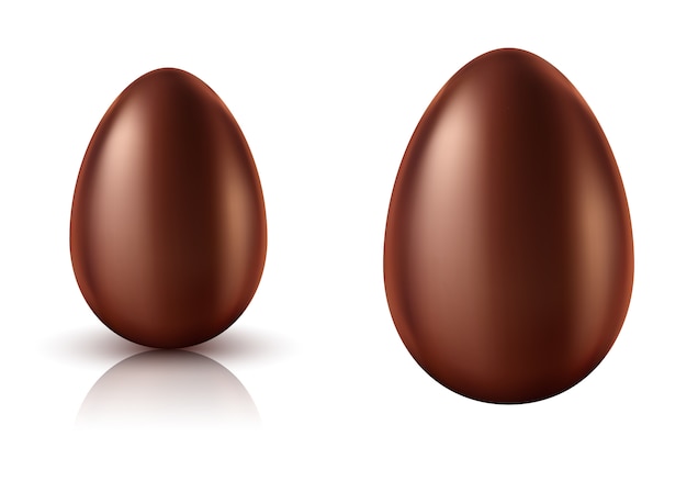 Free vector chocolate egg whole realistic