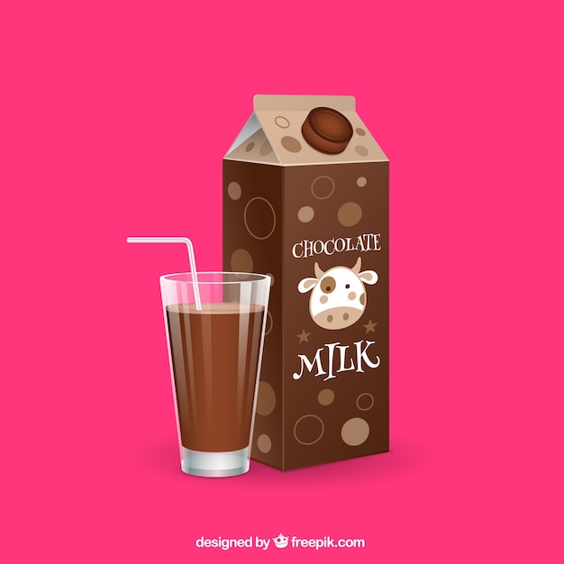 Milkshake in plastic cup milk based product Vector Image