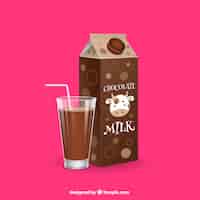 Бесплатное векторное изображение Шоколад молочный коктейль