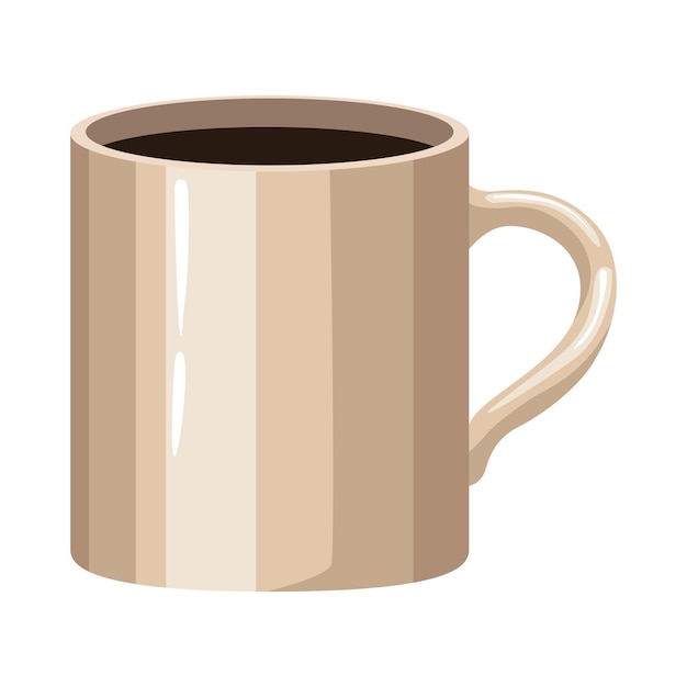 Free vector chocolate mug beverage icon isolated