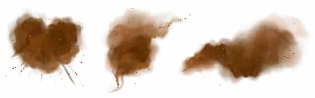 Бесплатное векторное изображение Шоколадный или кофейный порошок лопнул всплеск взрыва