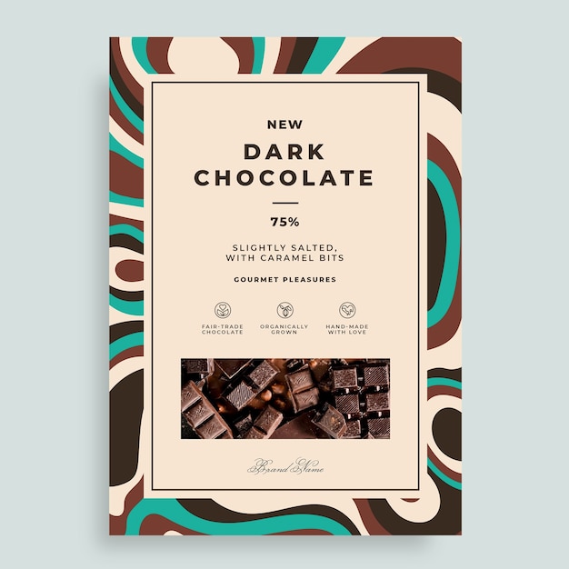 Free vector chocolate  poster template design