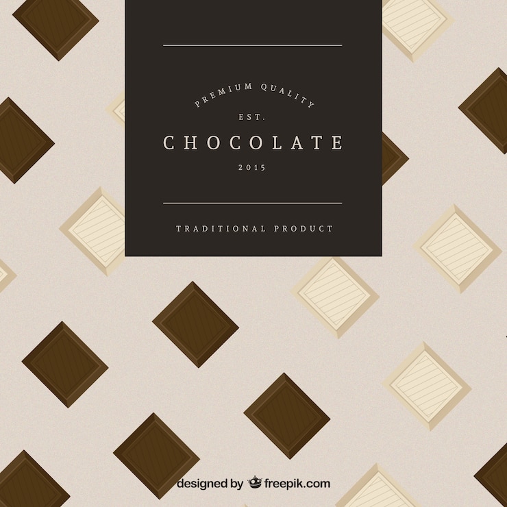 Free Vector chocolate premium quality badge