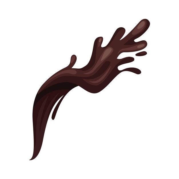 Иконка шоколадного всплеска изолированная иллюстрация