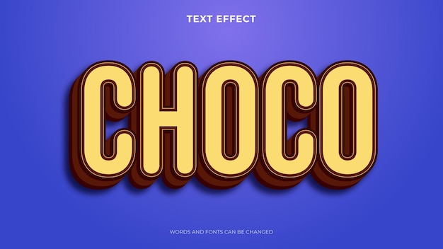 Free vector chocolate style 3d text effect