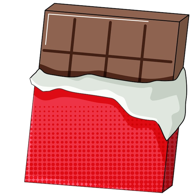 Un cioccolato su sfondo bianco