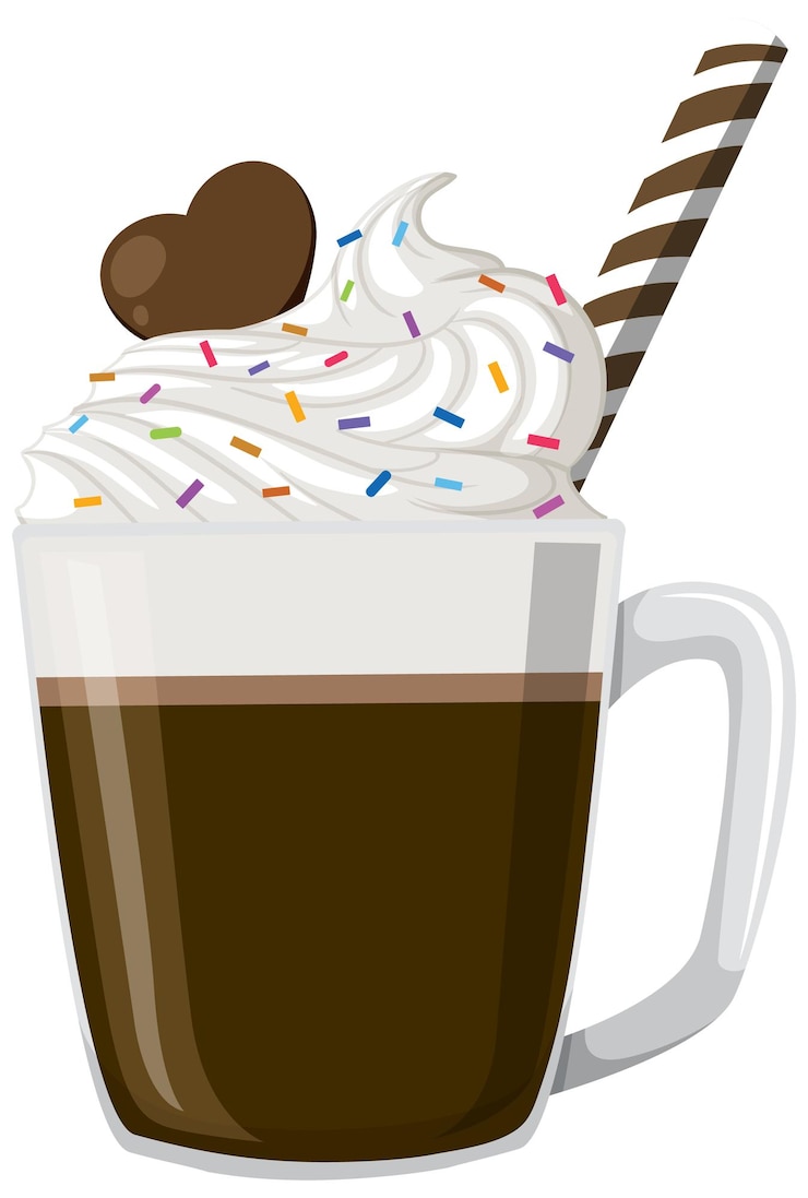 Free Vector chocolate with whipped cream