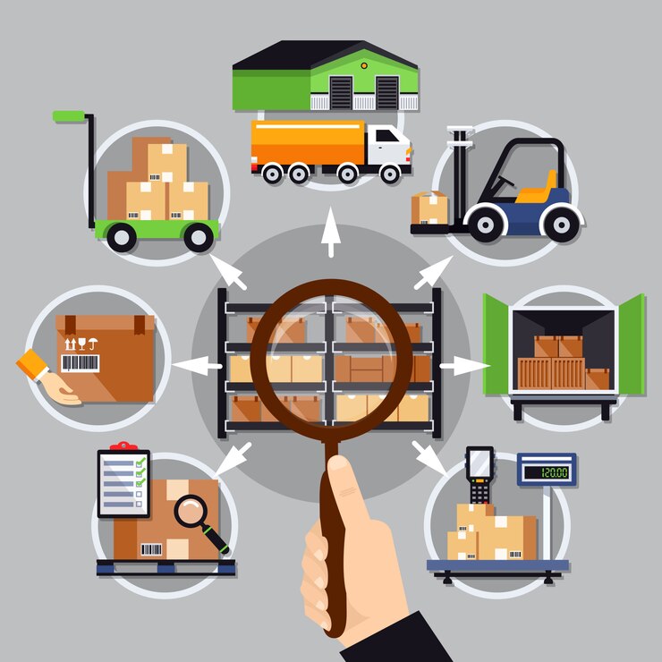 Free Vector choice of warehouse composition