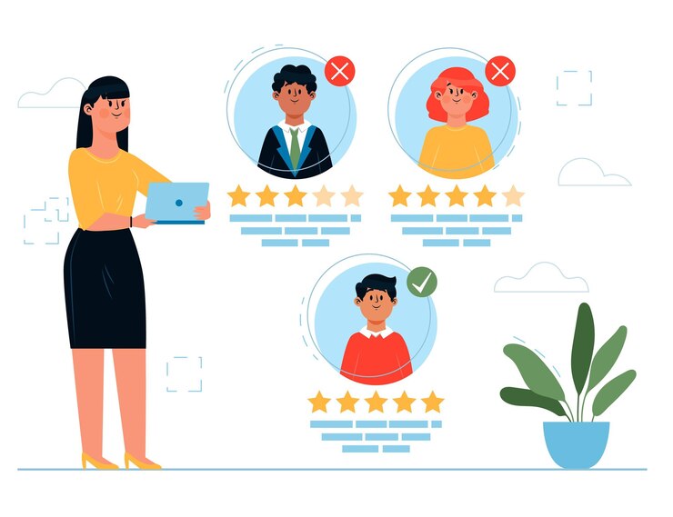 Free Vector choice of worker concept