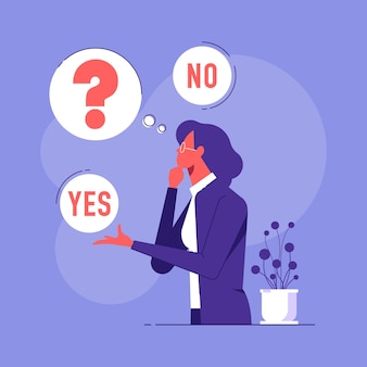 Choose yes or no vector concept
