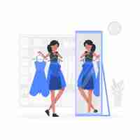 Free vector choosing clothes concept illustration