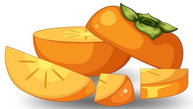 Free vector chopped pieces of persimmon