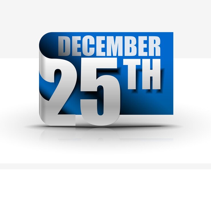 Free Vector christmas 25 december sticker design vector illustration