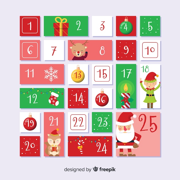 Christmas advent calendar design