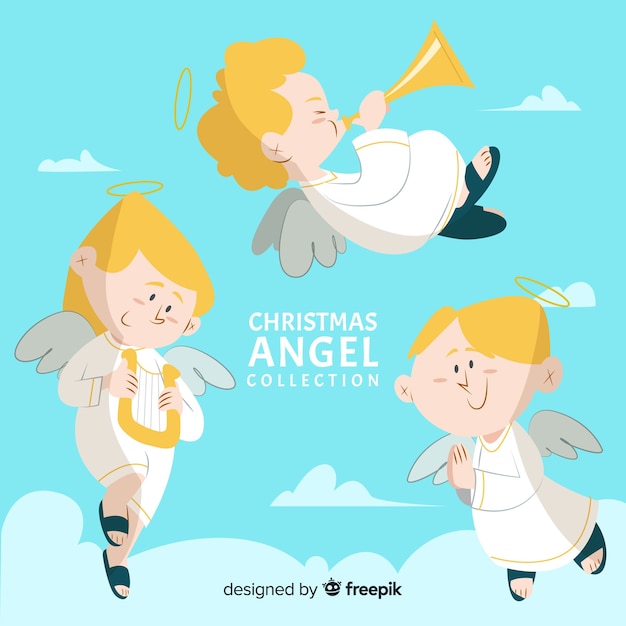 Free vector christmas angel collection