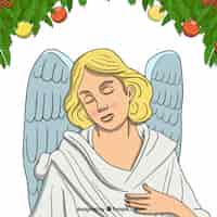 Free vector christmas angel illustration