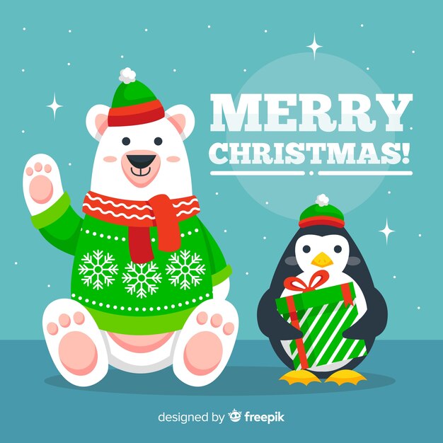 Christmas animals greetings