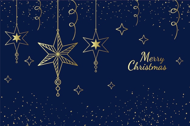 Free vector christmas background concept in outline style