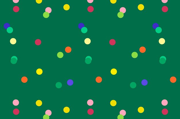크리스마스 배경, 녹색 벡터에 귀여운 폴카 도트 패턴