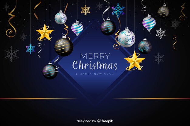 Christmas background in flat design