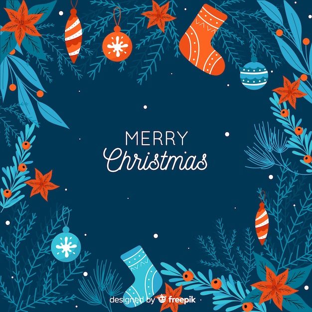 Christmas background in flat design