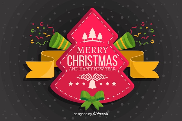 Free vector christmas background in flat design