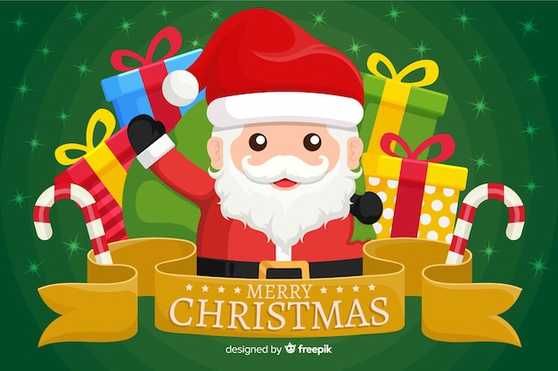 Christmas background in flat design