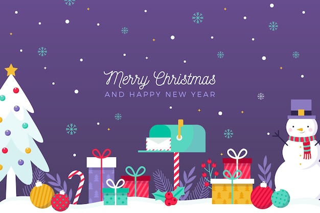 Christmas background in flat design