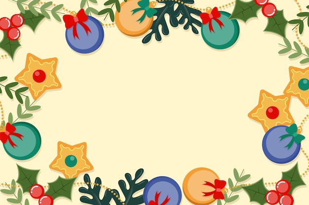 Free vector christmas background in flat design