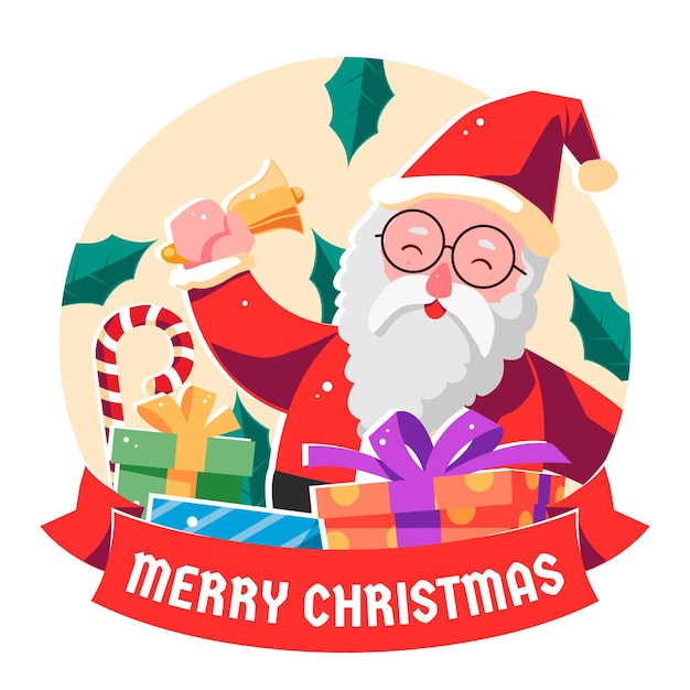 Christmas background in flat design