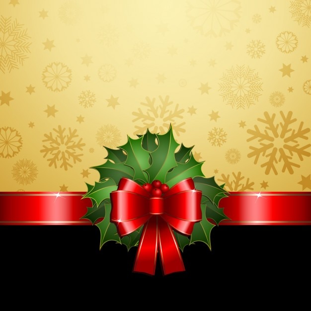 Free vector christmas background in golden and black color