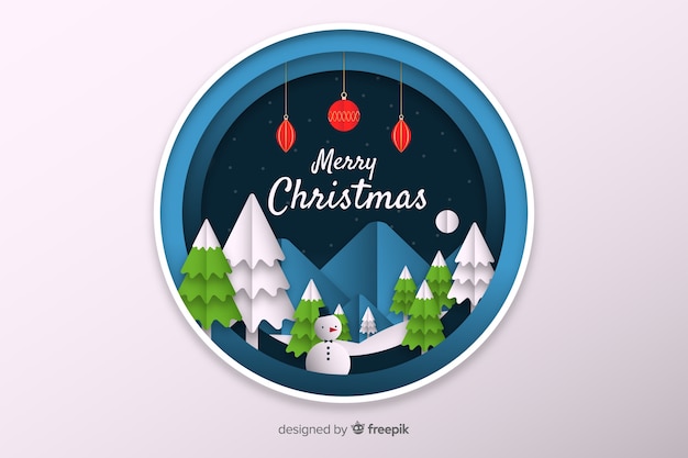 Бесплатное векторное изображение Рождественский фон в плоском дизайне