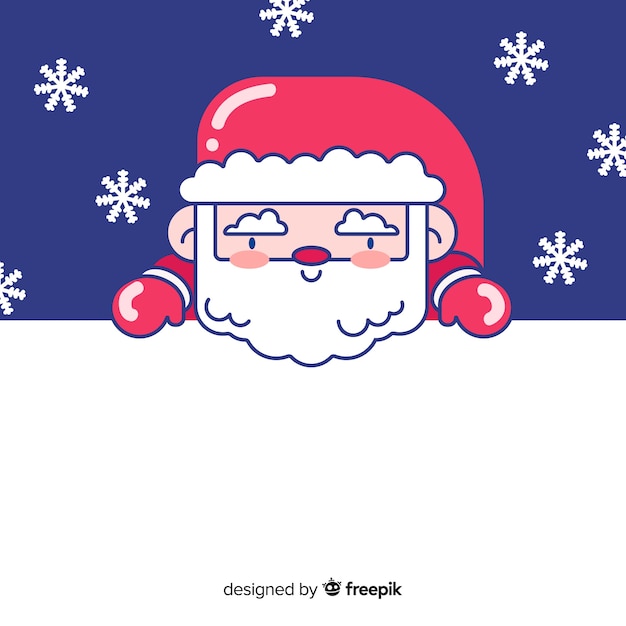 Christmas background linear santa claus