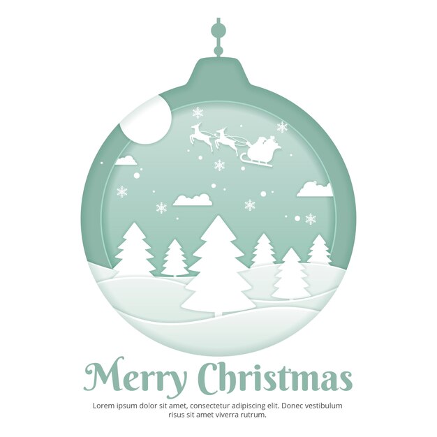 紙のクリスマス背景カットデザイン