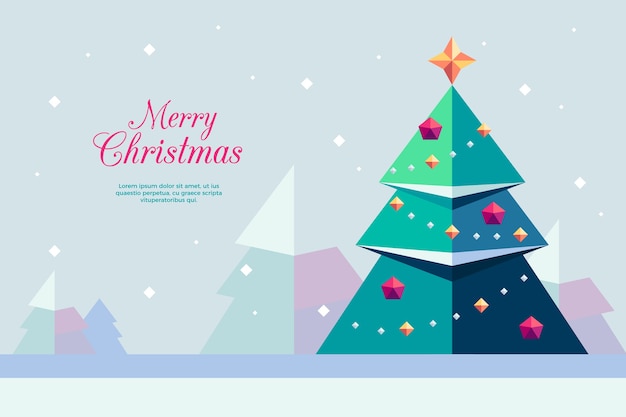多角形スタイルのクリスマス背景