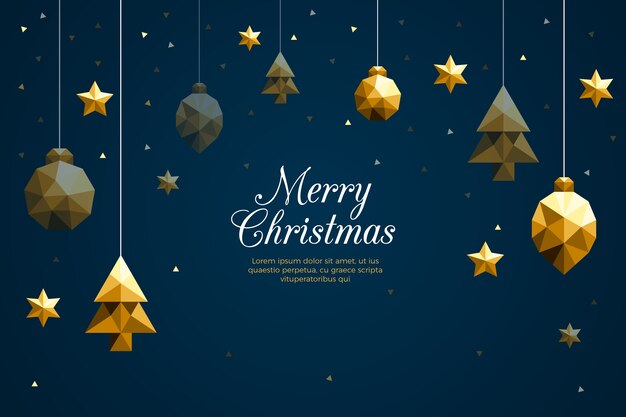 Christmas background in polygonal style