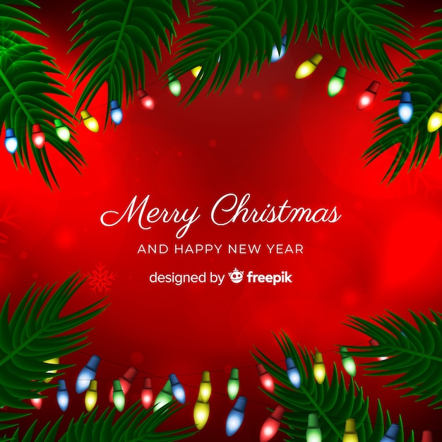 Christmas background in realistic style