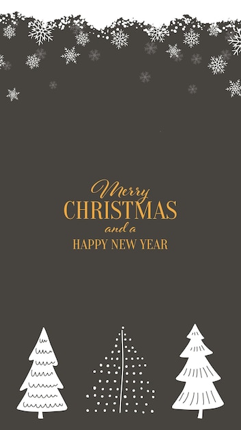 Free vector christmas background for social media story template