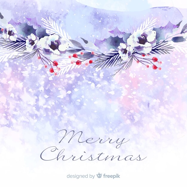 Christmas background in watercolor